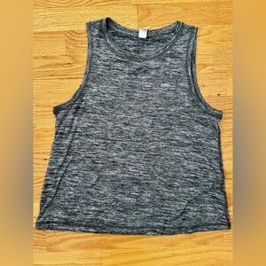 Yogalicious Grey Athletic Workout Yoga Tank Top Sleeveless Top Size S EUC